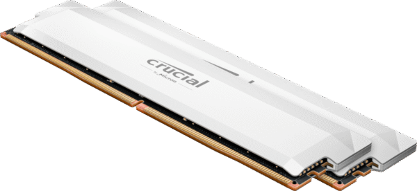 Crucial Pro Overclocking 32GB Kit (2X16GB) DDR5-6400 UDIMM CL38 White