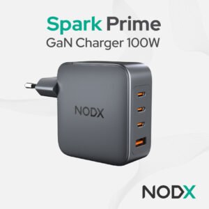 NODX Spark Prime 100W Wall Charger 4 Port - Basalt Grey