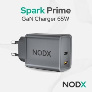 NODX Spark Prime 65W Wall Charger 2 Port - Basalt Grey