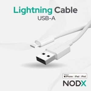 NODX USB-A to Lightning Cable - White (1M)