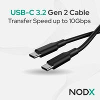 NODX USB-C to USB-C Cable 3.2 Gen 2 10 Gbps (0.3M)