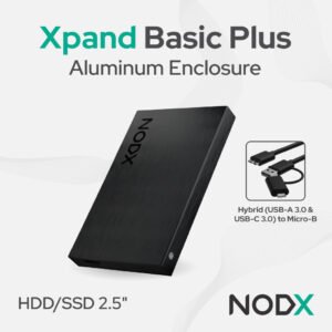 NODX Xpand Basic Plus SATA 2.5" Metal Enclosure - Black