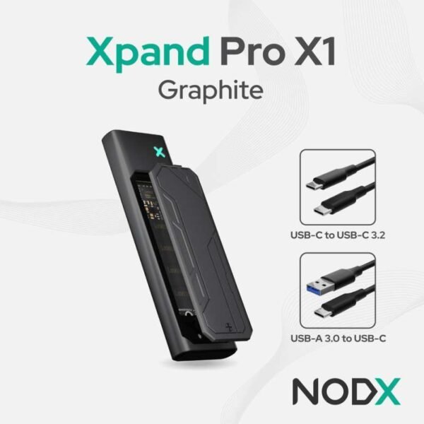 NODX Xpand Pro X1 M.2 NVME & NGFF Sata Enclosure - Graphite *NEW