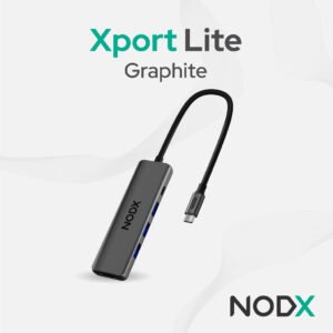 NODX Xport Lite USB Hub 5 in 1 (Graphite) USB-C - 3xUSB-A 3.0 + HDMI + PD 100W