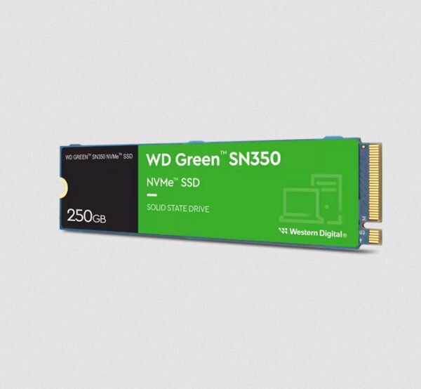 WD Green SN350 NVMe SSD 250GB M.2 2280 PCIe Gen3 x4 - R 2400MB/s W 1500MB/s