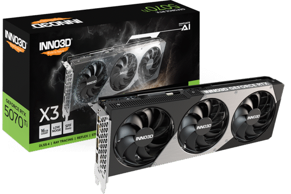 Inno3D GeForce RTX 5070 Ti 16GB GDDR7 X3 - Enormous Cooler with TRIPLE FAN - Garansi 3 Thn