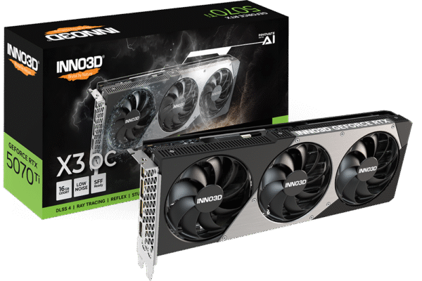 Inno3D GeForce RTX 5070 Ti 16GB GDDR7 X3 OC - Enormous Cooler with TRIPLE FAN - Garansi 3 Thn