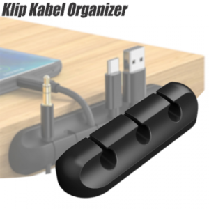 Kabel Klip Organizer Adhesive Sillicon 3 Slot