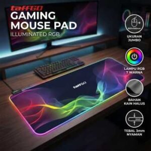Taffgo Mousepad Gaming Xl LED RGB Desk Mat 800x300x3mm