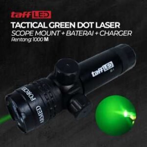 TaffLED Laser Tactical Green Dot Scope Mount Baterai Charger JG 1