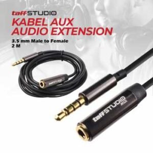 Taffstudio Kabel Aux Extension 3,5mm Male to Female TRRS 2m