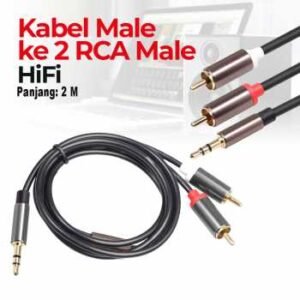Vention Kabel Audio AUX 3.5mm Mle to RCA Male HiFi 2M